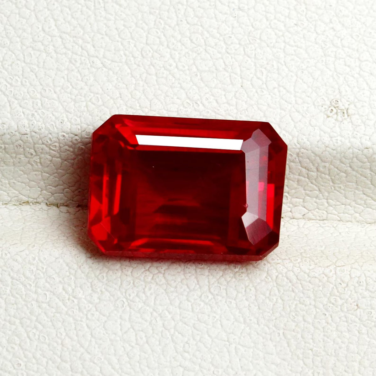 Natural Red Ruby Loose Gemstone, 8.60 Carat Emerald Cut – Certified, Faceted