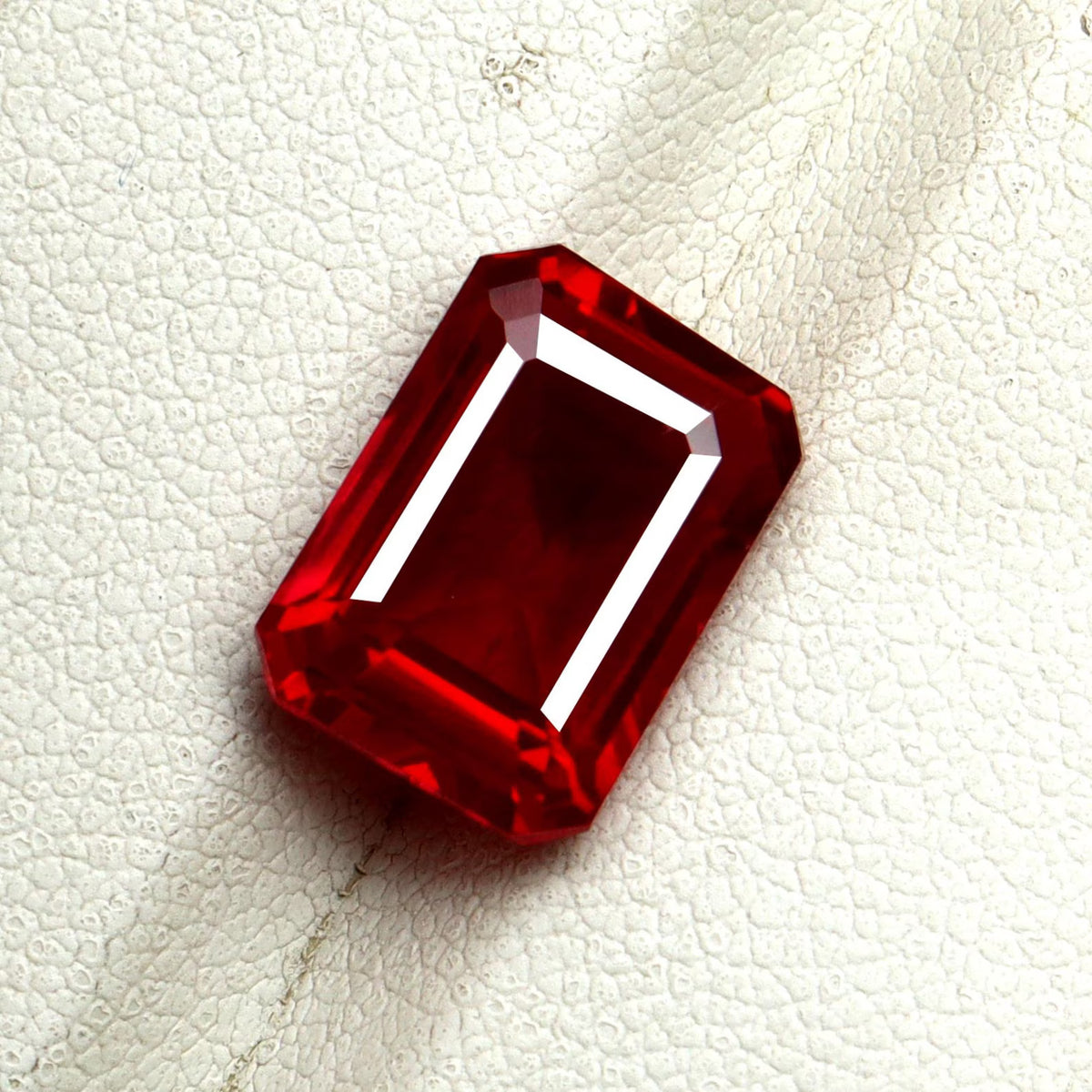 Natural Red Ruby Loose Gemstone, 8.60 Carat Emerald Cut – Certified, Faceted