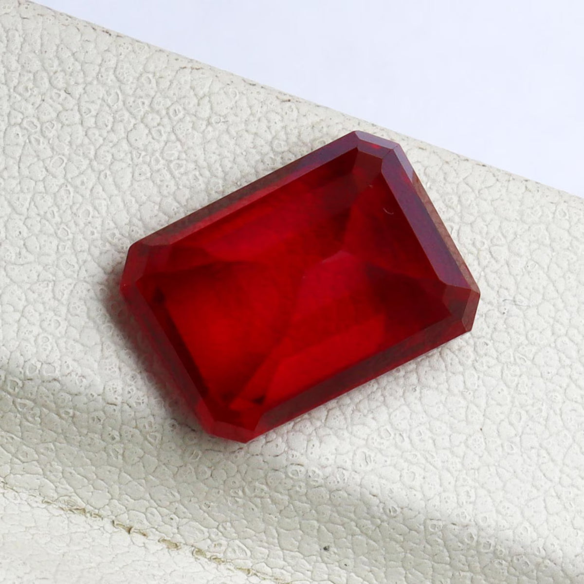 Natural Red Ruby Loose Gemstone, 8.60 Carat Emerald Cut – Certified, Faceted